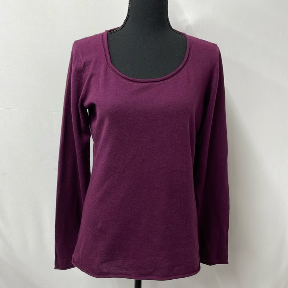 Banana Republic Angora Blend lightweight sweater, plum, size Large
